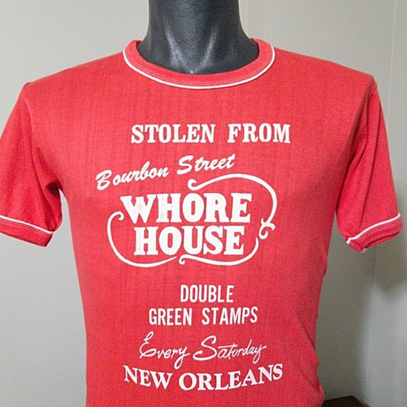 Other - Vintage Stolen From Bourbon Street Whorehouse Tee S 70s New Orleans T Shirt